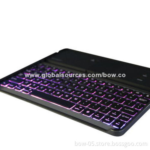 Wireless Backlit Bluetooth Keyboard for iPad 2/3/4, 800mA Capacity